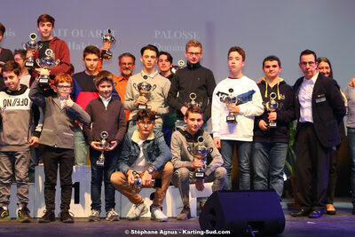Enzo LACREUSE, Jean VEYRIES, Lorenzo SUAU et 1 autre — 12/01/2020 : Remise des Prix 2019 du Comité Automobile Occitanie Pyrénées (photos Stéphane Agnus) 2020 — karting