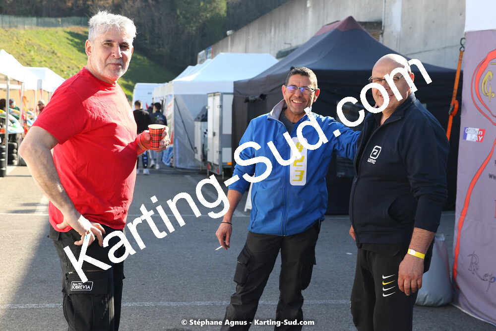 Eric CATALA, Frédéric SOBREVIA, Luc PORTARIES — 05 & 06/03/2022 : 1ère manche du Championnat du Sud 2022 à Alès (photos Stéphane Agnus) 2022 — karting