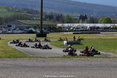 16 & 17/04/2022 : 3ème manche du Championnat du Sud 2022 au circuit d’Aigues-Vives (photos Stéphane Agnus) 2022 — karting