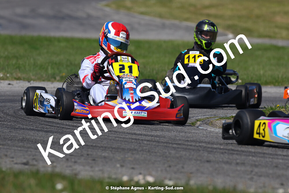 16 & 17/04/2022 : 3ème manche du Championnat du Sud 2022 au circuit d’Aigues-Vives (photos Stéphane Agnus) 2022 — karting