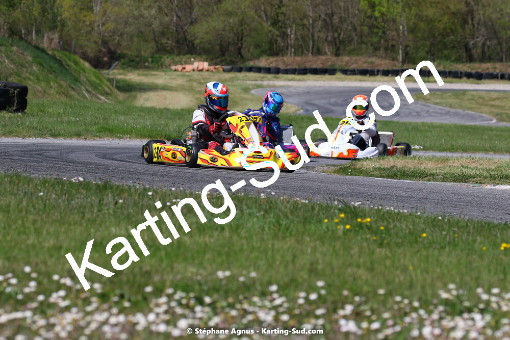 16 & 17/04/2022 : 3ème manche du Championnat du Sud 2022 au circuit d’Aigues-Vives (photos Stéphane Agnus) 2022 — karting