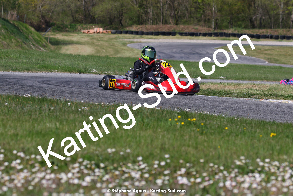 16 & 17/04/2022 : 3ème manche du Championnat du Sud 2022 au circuit d’Aigues-Vives (photos Stéphane Agnus) 2022 — karting