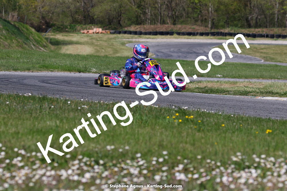 16 & 17/04/2022 : 3ème manche du Championnat du Sud 2022 au circuit d’Aigues-Vives (photos Stéphane Agnus) 2022 — karting