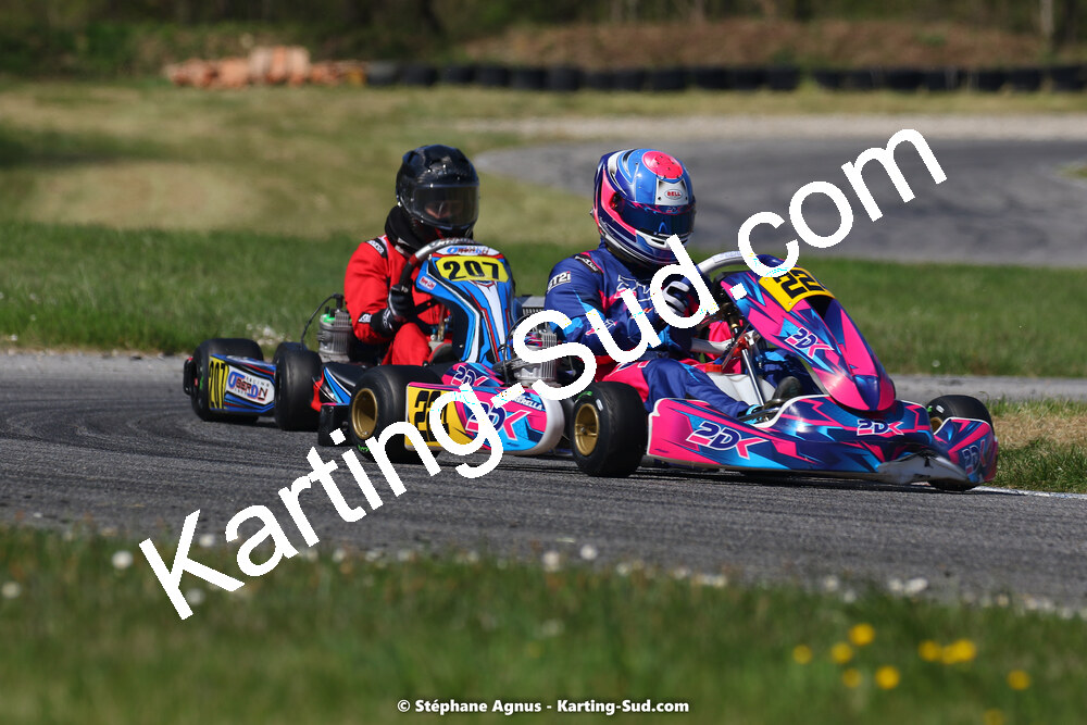16 & 17/04/2022 : 3ème manche du Championnat du Sud 2022 au circuit d’Aigues-Vives (photos Stéphane Agnus) 2022 — karting