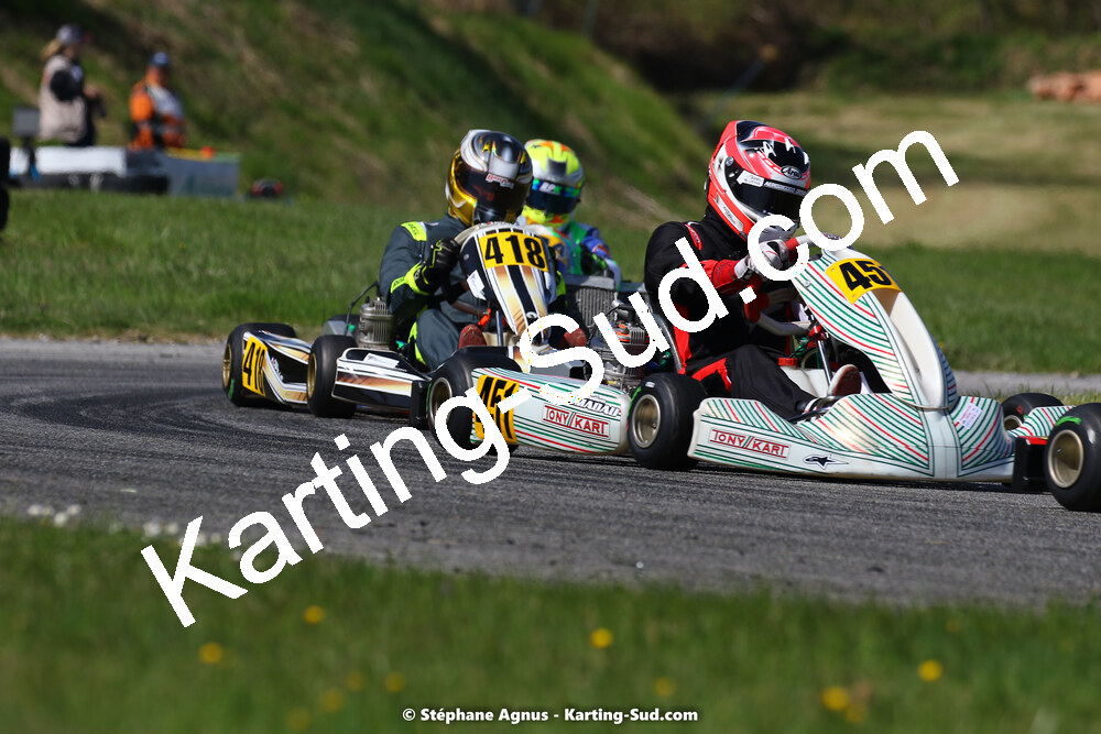 16 & 17/04/2022 : 3ème manche du Championnat du Sud 2022 au circuit d’Aigues-Vives (photos Stéphane Agnus) 2022 — karting