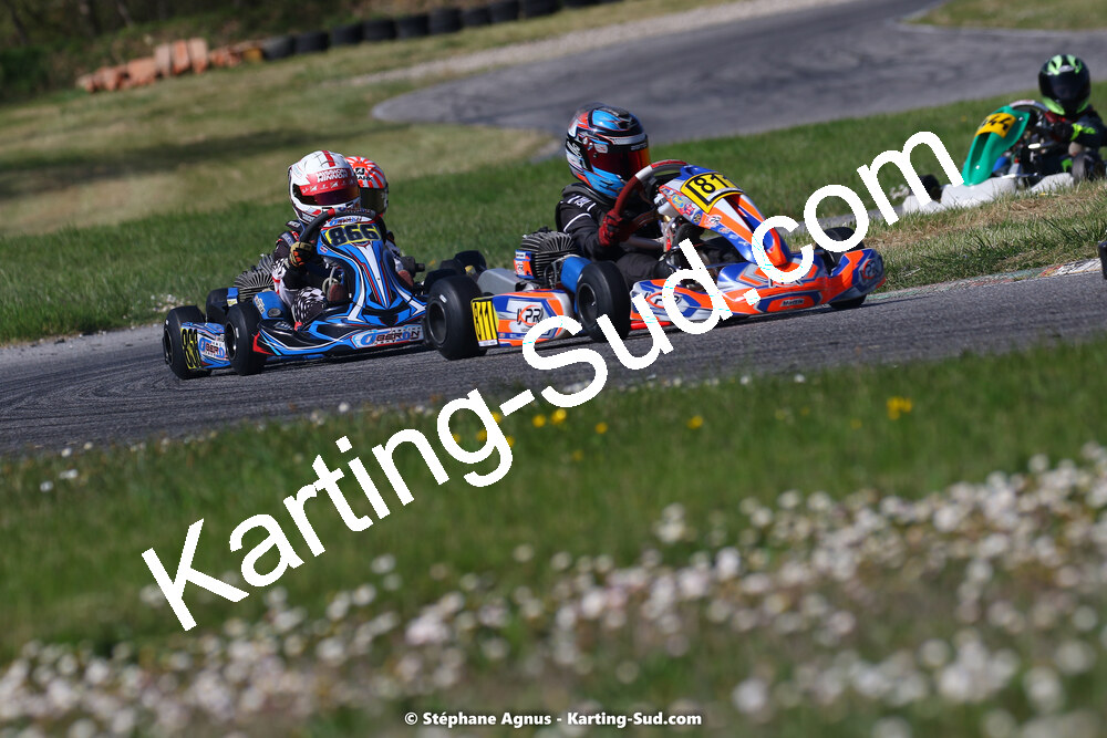 16 & 17/04/2022 : 3ème manche du Championnat du Sud 2022 au circuit d’Aigues-Vives (photos Stéphane Agnus) 2022 — karting