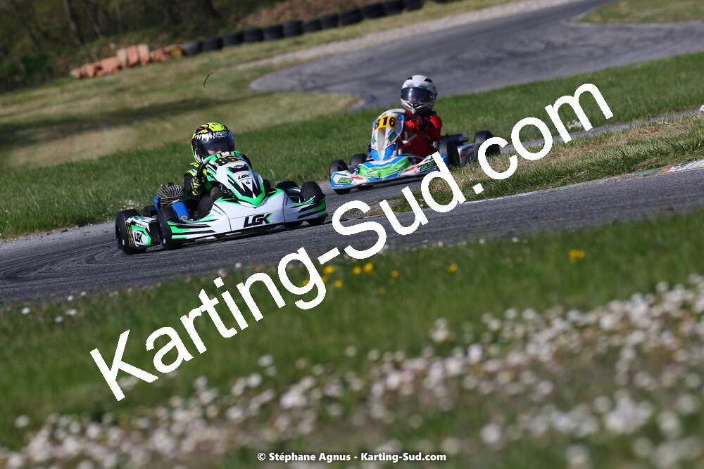16 & 17/04/2022 : 3ème manche du Championnat du Sud 2022 au circuit d’Aigues-Vives (photos Stéphane Agnus) 2022 — karting