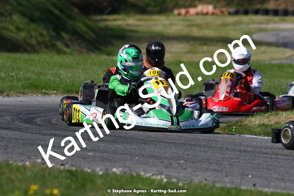 16 & 17/04/2022 : 3ème manche du Championnat du Sud 2022 au circuit d’Aigues-Vives (photos Stéphane Agnus) 2022 — karting