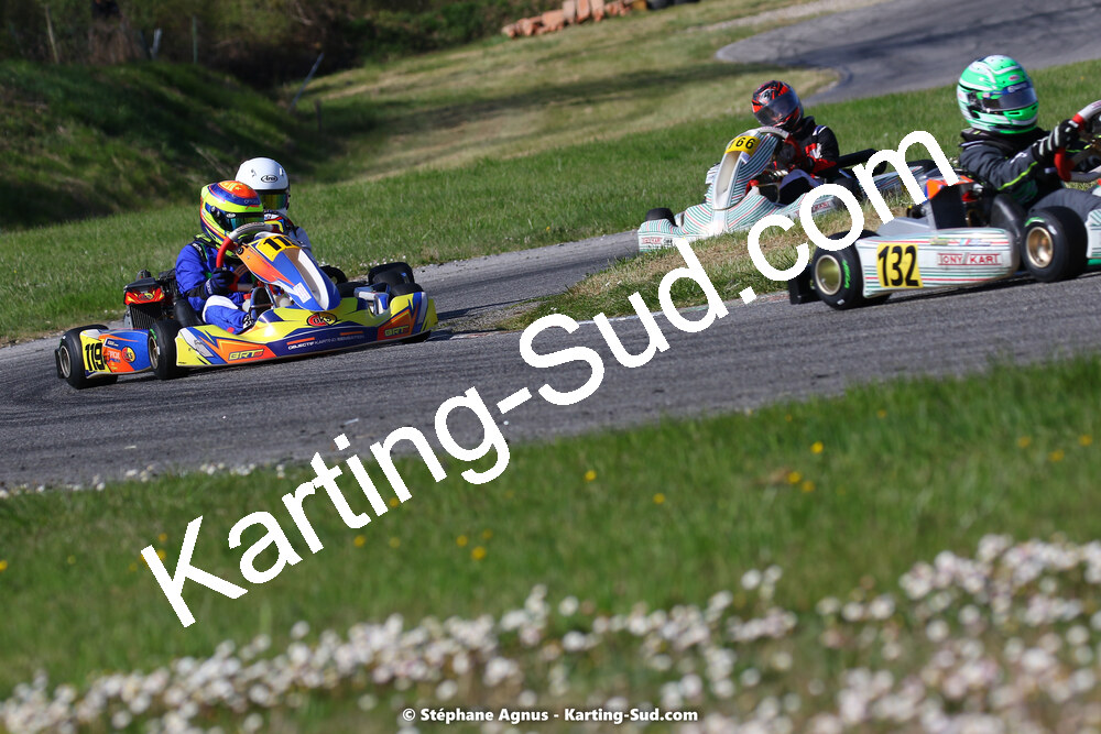 16 & 17/04/2022 : 3ème manche du Championnat du Sud 2022 au circuit d’Aigues-Vives (photos Stéphane Agnus) 2022 — karting