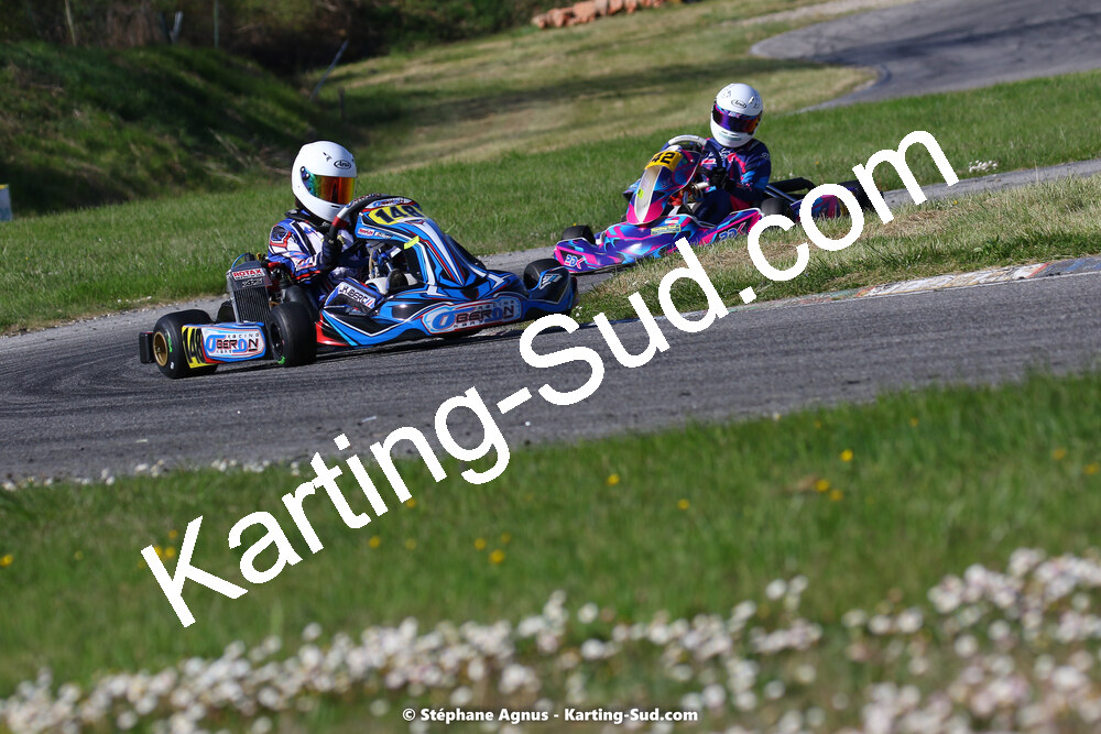 16 & 17/04/2022 : 3ème manche du Championnat du Sud 2022 au circuit d’Aigues-Vives (photos Stéphane Agnus) 2022 — karting