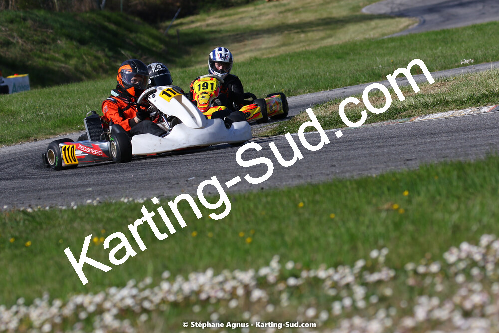 16 & 17/04/2022 : 3ème manche du Championnat du Sud 2022 au circuit d’Aigues-Vives (photos Stéphane Agnus) 2022 — karting