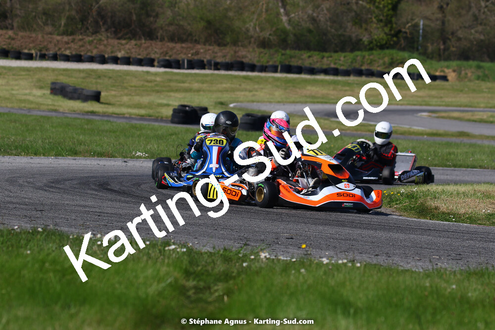 16 & 17/04/2022 : 3ème manche du Championnat du Sud 2022 au circuit d’Aigues-Vives (photos Stéphane Agnus) 2022 — karting