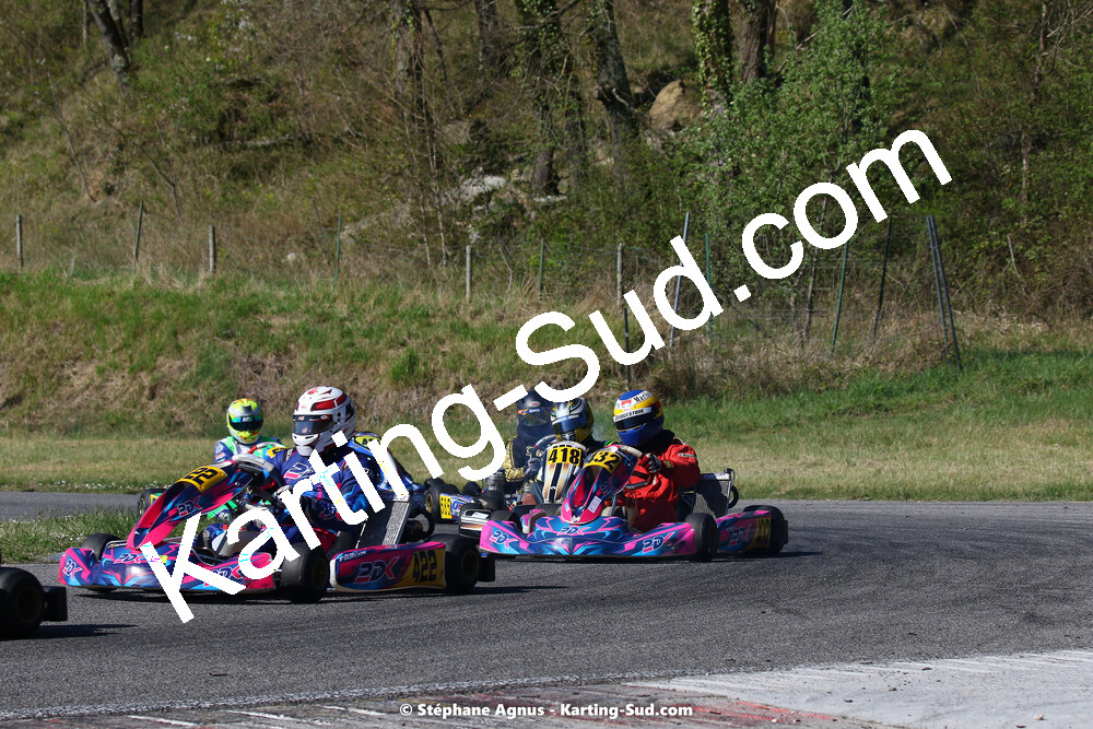 16 & 17/04/2022 : 3ème manche du Championnat du Sud 2022 au circuit d’Aigues-Vives (photos Stéphane Agnus) 2022 — karting