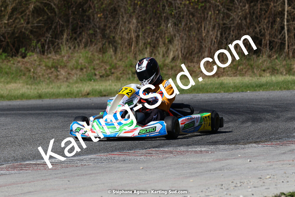 16 & 17/04/2022 : 3ème manche du Championnat du Sud 2022 au circuit d’Aigues-Vives (photos Stéphane Agnus) 2022 — karting