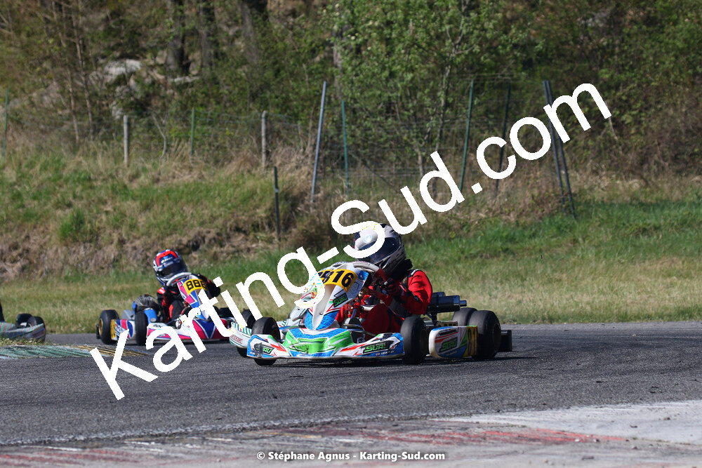 16 & 17/04/2022 : 3ème manche du Championnat du Sud 2022 au circuit d’Aigues-Vives (photos Stéphane Agnus) 2022 — karting