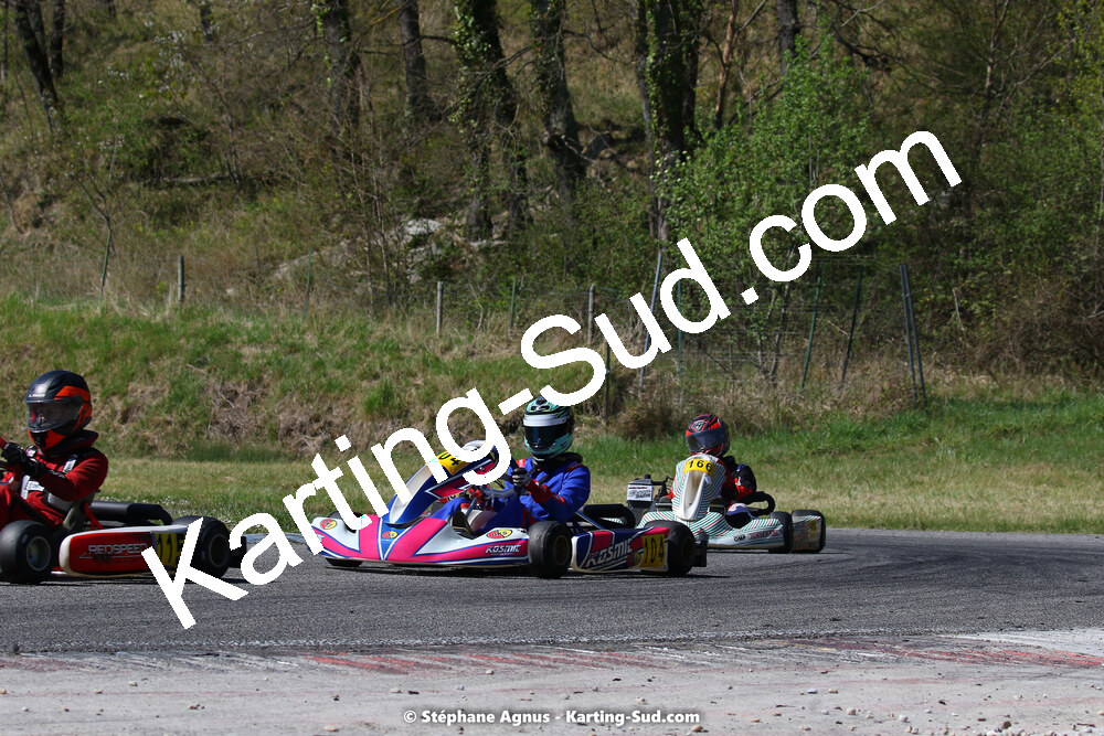 16 & 17/04/2022 : 3ème manche du Championnat du Sud 2022 au circuit d’Aigues-Vives (photos Stéphane Agnus) 2022 — karting