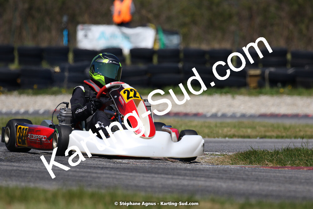 16 & 17/04/2022 : 3ème manche du Championnat du Sud 2022 au circuit d’Aigues-Vives (photos Stéphane Agnus) 2022 — karting
