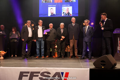 Claude GALBAN, Jean-Jacques MIO-BERTOLO, Michel VERGNES — 15/01/2023 : Remise des Prix de la Ligue du Sport Automobile Occitanie Pyrénées à Albi (photos Stéphane Agnus) 2023 — karting