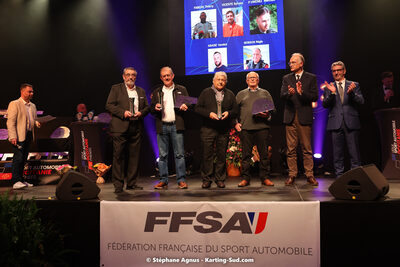 Claude GALBAN, Jean-Jacques MIO-BERTOLO, Michel VERGNES — 15/01/2023 : Remise des Prix de la Ligue du Sport Automobile Occitanie Pyrénées à Albi (photos Stéphane Agnus) 2023 — karting