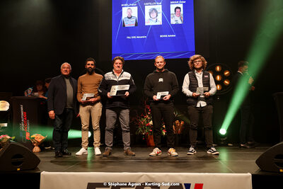 Didier SIRGUE, René PASCOUAU, Thomas DROUET — 15/01/2023 : Remise des Prix de la Ligue du Sport Automobile Occitanie Pyrénées à Albi (photos Stéphane Agnus) 2023 — karting