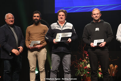 Didier SIRGUE, René PASCOUAU, Thomas DROUET — 15/01/2023 : Remise des Prix de la Ligue du Sport Automobile Occitanie Pyrénées à Albi (photos Stéphane Agnus) 2023 — karting