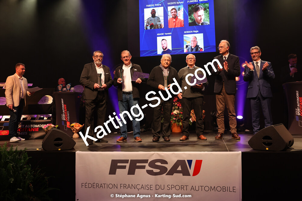 Claude GALBAN, Jean-Jacques MIO-BERTOLO, Michel VERGNES — 15/01/2023 : Remise des Prix de la Ligue du Sport Automobile Occitanie Pyrénées à Albi (photos Stéphane Agnus) 2023 — karting