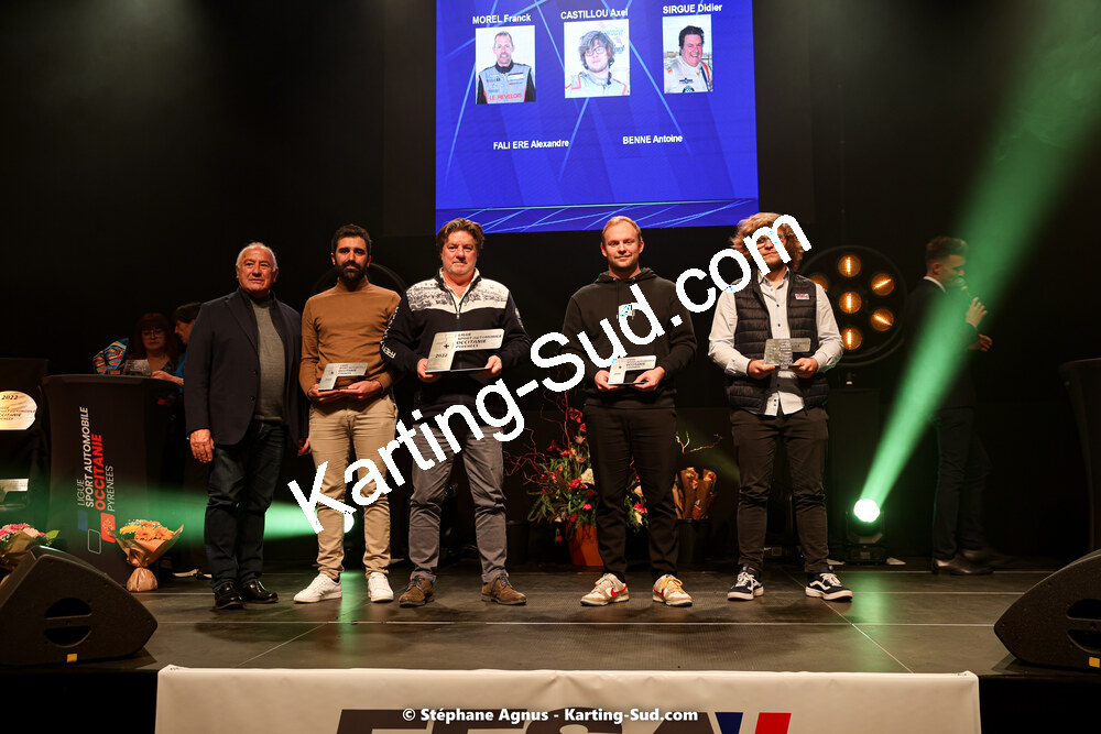 Didier SIRGUE, René PASCOUAU, Thomas DROUET — 15/01/2023 : Remise des Prix de la Ligue du Sport Automobile Occitanie Pyrénées à Albi (photos Stéphane Agnus) 2023 — karting