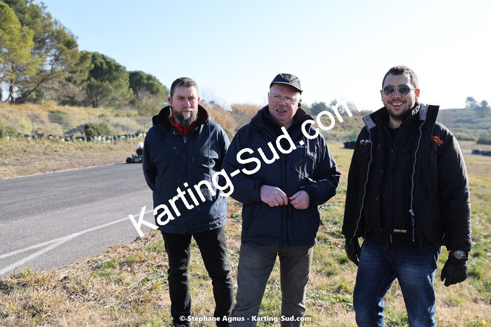 Jeff REMY, Laurent COCHE, Patrice AGNUS — 12/02/2023 : Les Rencontres Elceka Printemps à Grabels (photos Stéphane Agnus) 2023 — karting