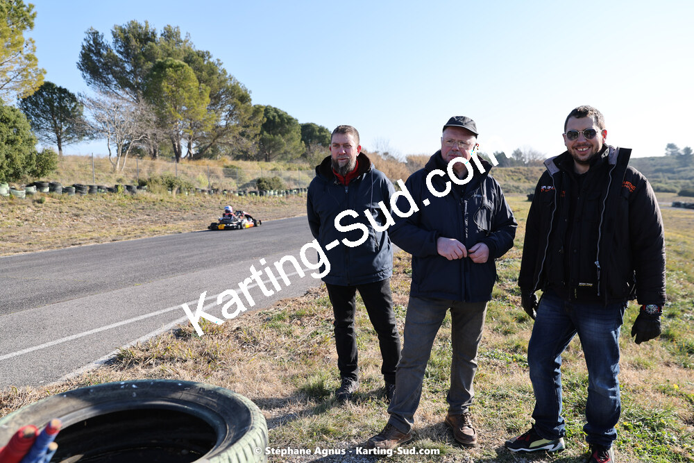 Jeff REMY, Laurent COCHE, Patrice AGNUS — 12/02/2023 : Les Rencontres Elceka Printemps à Grabels (photos Stéphane Agnus) 2023 — karting
