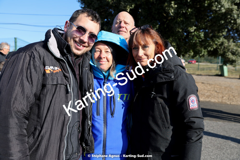Dominique TIERCELIN, Jeff REMY, Patricia PETITJEAN et 1 autre — 12/02/2023 : Les Rencontres Elceka Printemps à Grabels (photos Stéphane Agnus) 2023 — karting