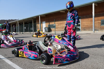 Luckas RIVIERE — 04 & 05/03/2023 : 1ère manche du Championnat du Sud à Alès (photos Stéphane Agnus) 2023 — karting