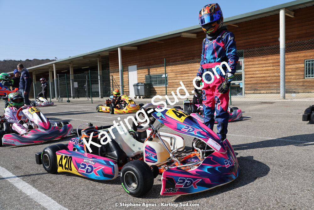 Luckas RIVIERE — 04 & 05/03/2023 : 1ère manche du Championnat du Sud à Alès (photos Stéphane Agnus) 2023 — karting