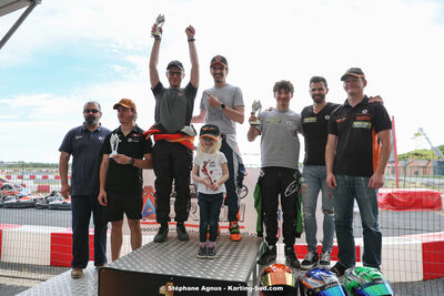 Arnaud TSAMERE, Maxime BETEILLE, Nicolas LAVERGNE et 1 autre — 08/05/2023 : 6ème endurance Un Baquet pour Adrien à MEGAKART Vias (photos Stéphane Agnus) 2023 — karting