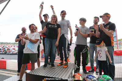 Arnaud TSAMERE, Maxime BETEILLE, Nicolas LAVERGNE et 1 autre — 08/05/2023 : 6ème endurance Un Baquet pour Adrien à MEGAKART Vias (photos Stéphane Agnus) 2023 — karting