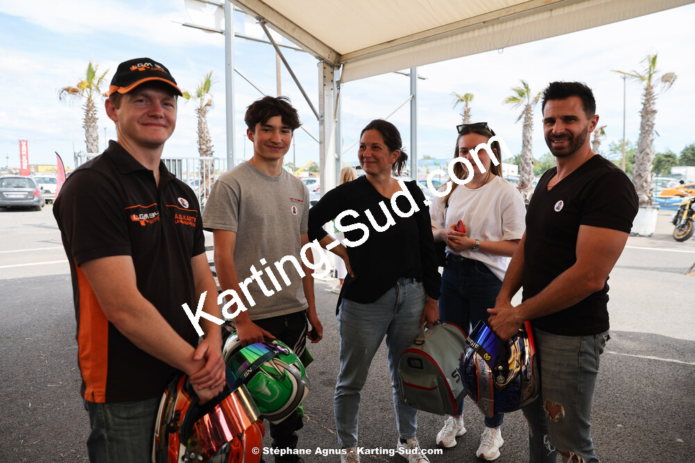 Maxime BETEILLE, Nicolas LAVERGNE, Thomas SUZANNE — 08/05/2023 : 6ème endurance Un Baquet pour Adrien à MEGAKART Vias (photos Stéphane Agnus) 2023 — karting