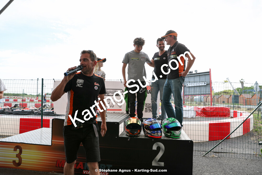Garry FORTIER, Maxime BETEILLE, Nicolas LAVERGNE — 08/05/2023 : 6ème endurance Un Baquet pour Adrien à MEGAKART Vias (photos Stéphane Agnus) 2023 — karting