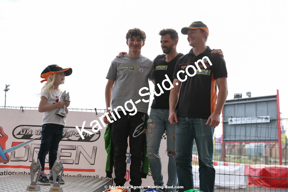 Maxime BETEILLE, Nicolas LAVERGNE, Thomas SUZANNE — 08/05/2023 : 6ème endurance Un Baquet pour Adrien à MEGAKART Vias (photos Stéphane Agnus) 2023 — karting