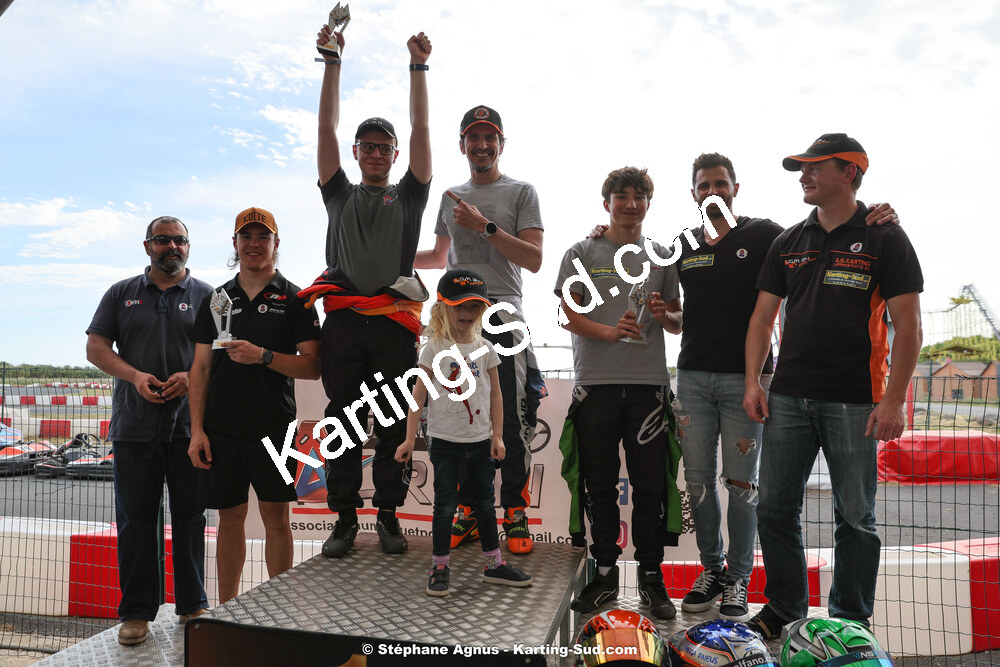 Arnaud TSAMERE, Maxime BETEILLE, Nicolas LAVERGNE et 1 autre — 08/05/2023 : 6ème endurance Un Baquet pour Adrien à MEGAKART Vias (photos Stéphane Agnus) 2023 — karting