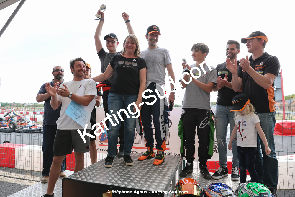 Arnaud TSAMERE, Maxime BETEILLE, Nicolas LAVERGNE et 1 autre — 08/05/2023 : 6ème endurance Un Baquet pour Adrien à MEGAKART Vias (photos Stéphane Agnus) 2023 — karting