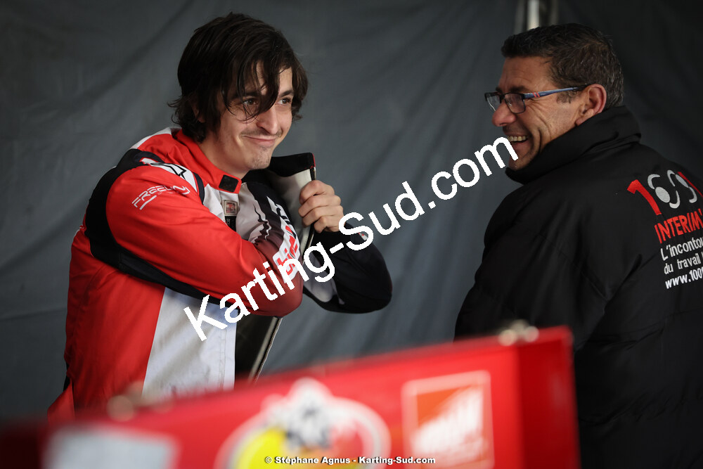 Enzo GUIBBERT, Eric CATALA — 12/11/2023 : Séranne Trophy 2023 au circuit Fun Kart Brissac (photos Stéphane Agnus) 2023 — karting