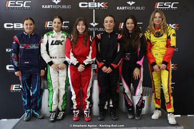 Charline CORDIER, Cléa BOURACHOT, Kaelis LECLERC et 3 autres — 27 & 28/04/2024 : 3ème manche du Championnat du Sud au circuit Fun Kart Brissac (photos Stéphane Agnus) 2024 — karting
