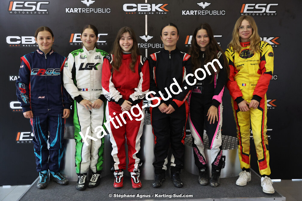 Charline CORDIER, Cléa BOURACHOT, Kaelis LECLERC et 3 autres — 27 & 28/04/2024 : 3ème manche du Championnat du Sud au circuit Fun Kart Brissac (photos Stéphane Agnus) 2024 — karting