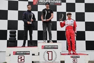 Enzo GUIBBERT, Quentin PAGES, Sacha CATALA — 26 & 27/10/2024 : Trophée Jules Bianchi au circuit d’Aigues-Vives (Photos Stéphane Agnus) 2024 — karting