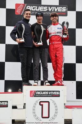 Enzo GUIBBERT, Quentin PAGES, Sacha CATALA — 26 & 27/10/2024 : Trophée Jules Bianchi au circuit d’Aigues-Vives (Photos Stéphane Agnus) 2024 — karting