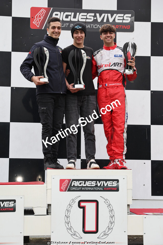 Enzo GUIBBERT, Quentin PAGES, Sacha CATALA — 26 & 27/10/2024 : Trophée Jules Bianchi au circuit d’Aigues-Vives (Photos Stéphane Agnus) 2024 — karting