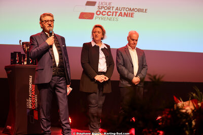 Michel VERGNES, Stéphanie Guiraud-Chaumeil — 19/01/2025 : Remise des Trophées de la Ligue du Sport Automobile Occitanie Pyrénées à Albi (photos Stéphane Agnus) 2025 — karting