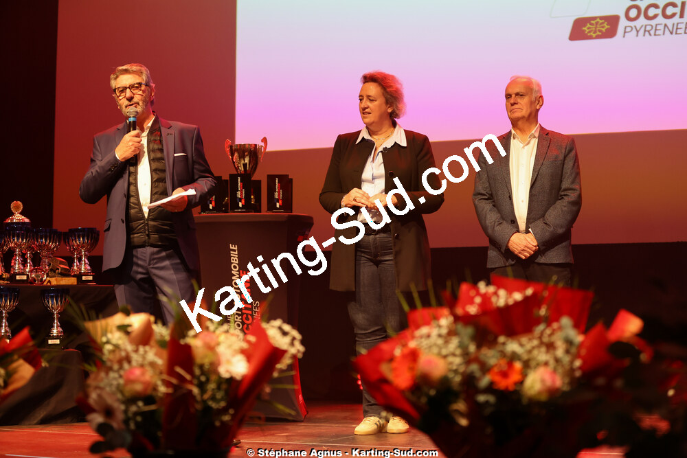 Michel VERGNES, Stéphanie Guiraud-Chaumeil — 19/01/2025 : Remise des Trophées de la Ligue du Sport Automobile Occitanie Pyrénées à Albi (photos Stéphane Agnus) 2025 — karting