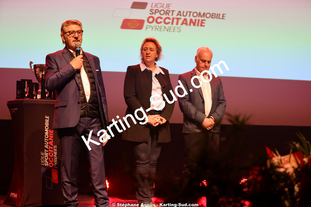 Michel VERGNES, Stéphanie Guiraud-Chaumeil — 19/01/2025 : Remise des Trophées de la Ligue du Sport Automobile Occitanie Pyrénées à Albi (photos Stéphane Agnus) 2025 — karting
