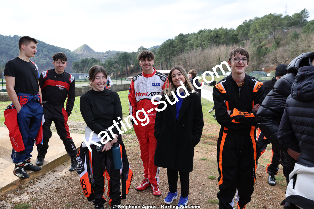 Arnaud BEYRIA, Laurena PEREIRA, Sacha CATALA — 1 & 2/03/2025 : 1ère manche du Championnat du Sud au Pôle Mécanique Karting d’Alès (photos Stéphane Agnus) 2025 — karting
