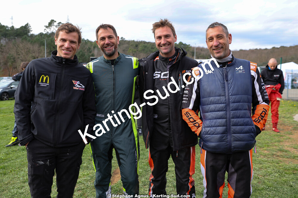 Adrian LAFILLE, Anthony DELCUROU, Franck AYMARD — 1 & 2/03/2025 : 1ère manche du Championnat du Sud au Pôle Mécanique Karting d’Alès (photos Stéphane Agnus) 2025 — karting